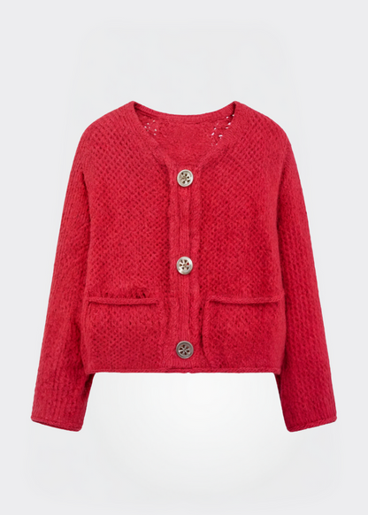 Damen Strickjacke Weich mit Knöpfen