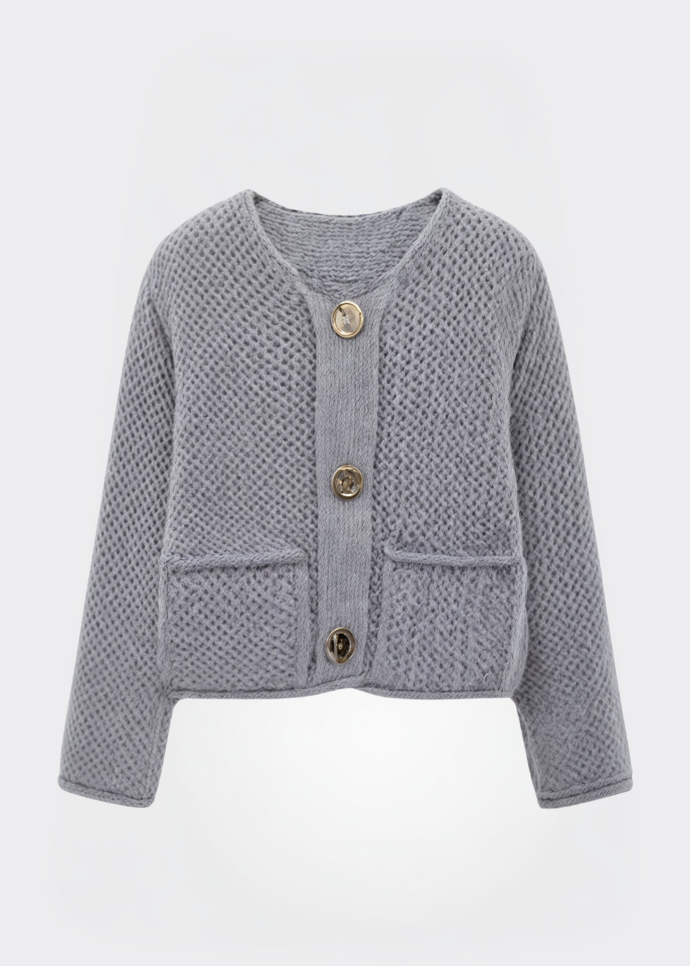 Damen Strickjacke Weich mit Knöpfen