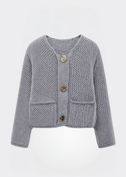 Damen Strickjacke Weich mit Knöpfen