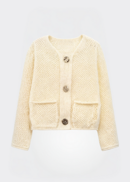 Damen Strickjacke Weich mit Knöpfen