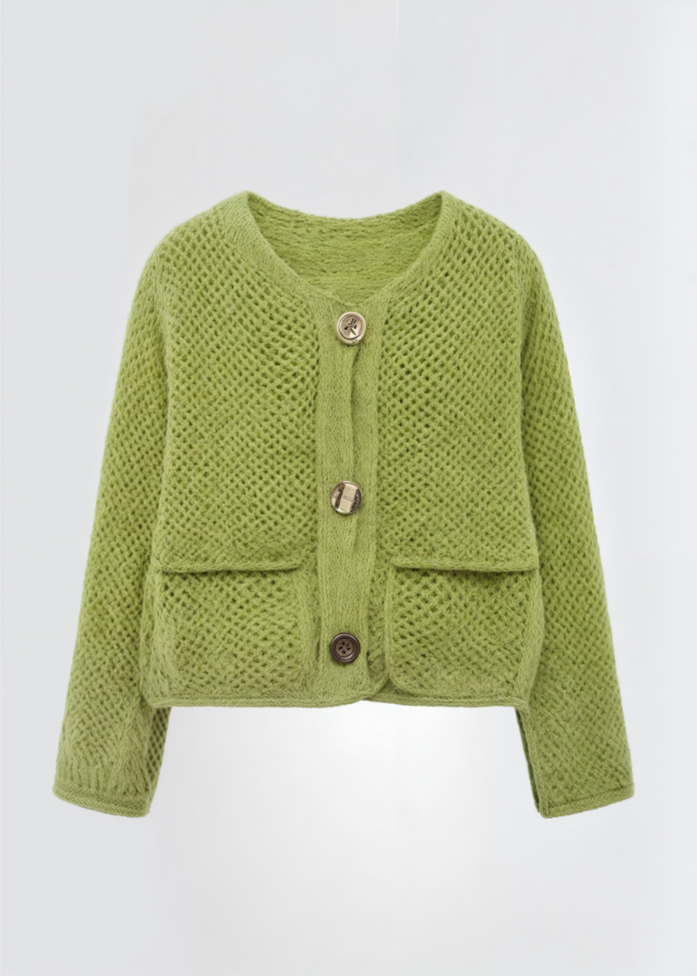 Damen Strickjacke Weich mit Knöpfen
