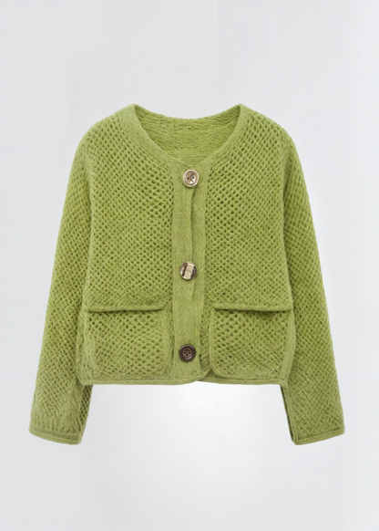 Damen Strickjacke Weich mit Knöpfen