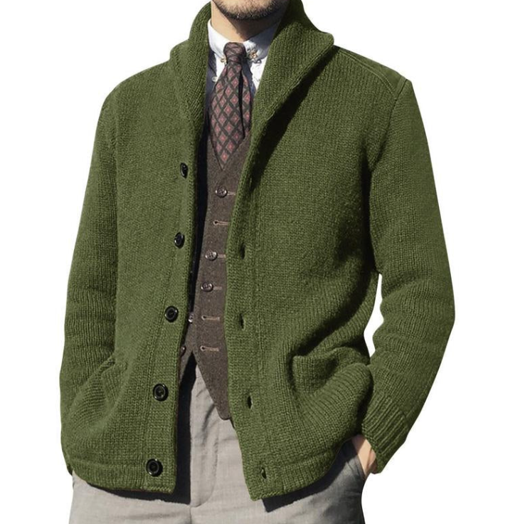 Stilvolles Herrenjackett Klassisch Gestrickt