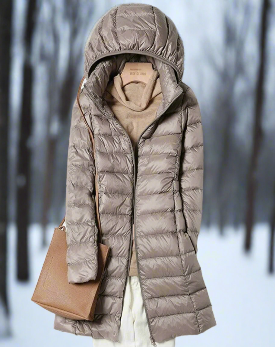 Eleganter Damen Wintermantel Leicht Gefüttert