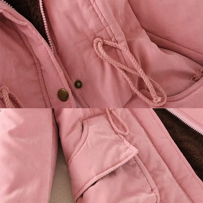 Schicke Slim-Fit Parka mit Kapuze Damen - IdealeKleiden