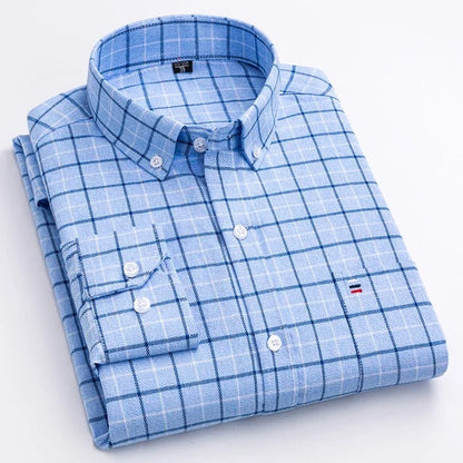 Elegantes Herren-Karohemd Langarm