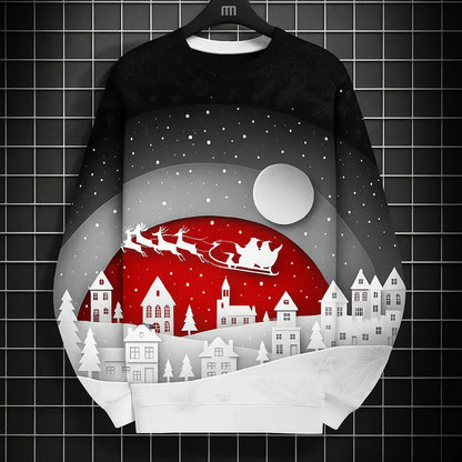 Weihnachts Sweatshirt Herren - Bequem & Einzigartig 3D Druck