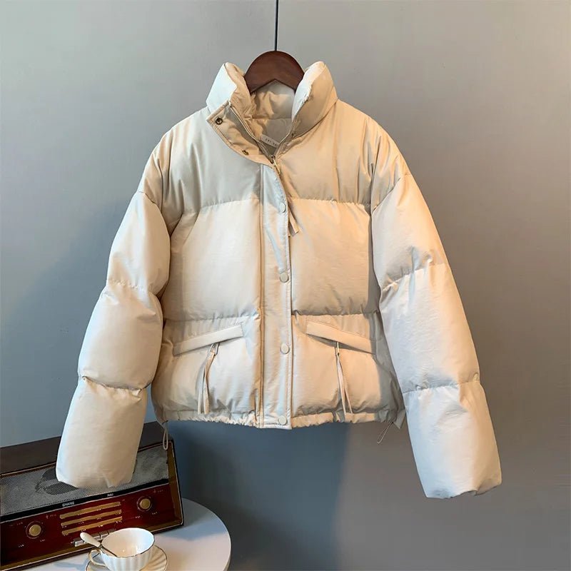 Elegante Damen Winterjacke Warm Gesteppt