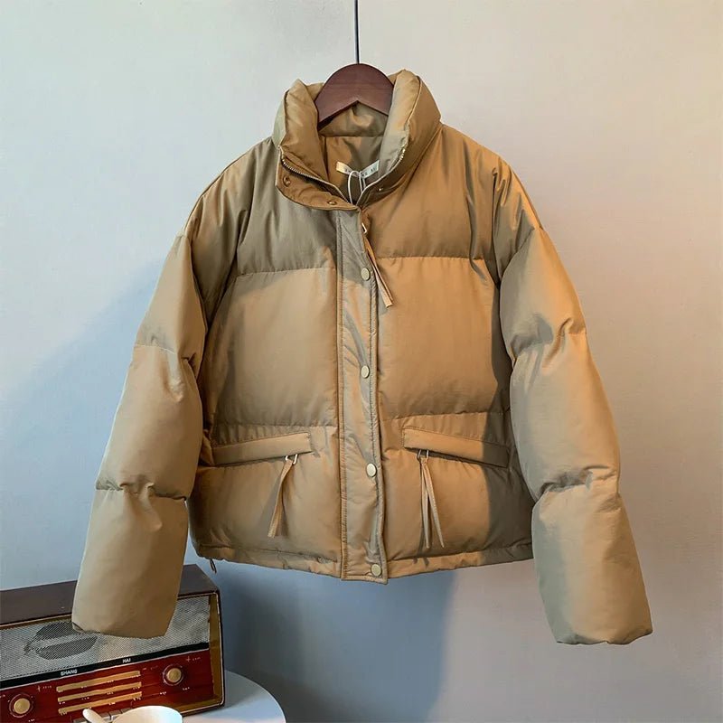 Elegante Damen Winterjacke Warm Gesteppt