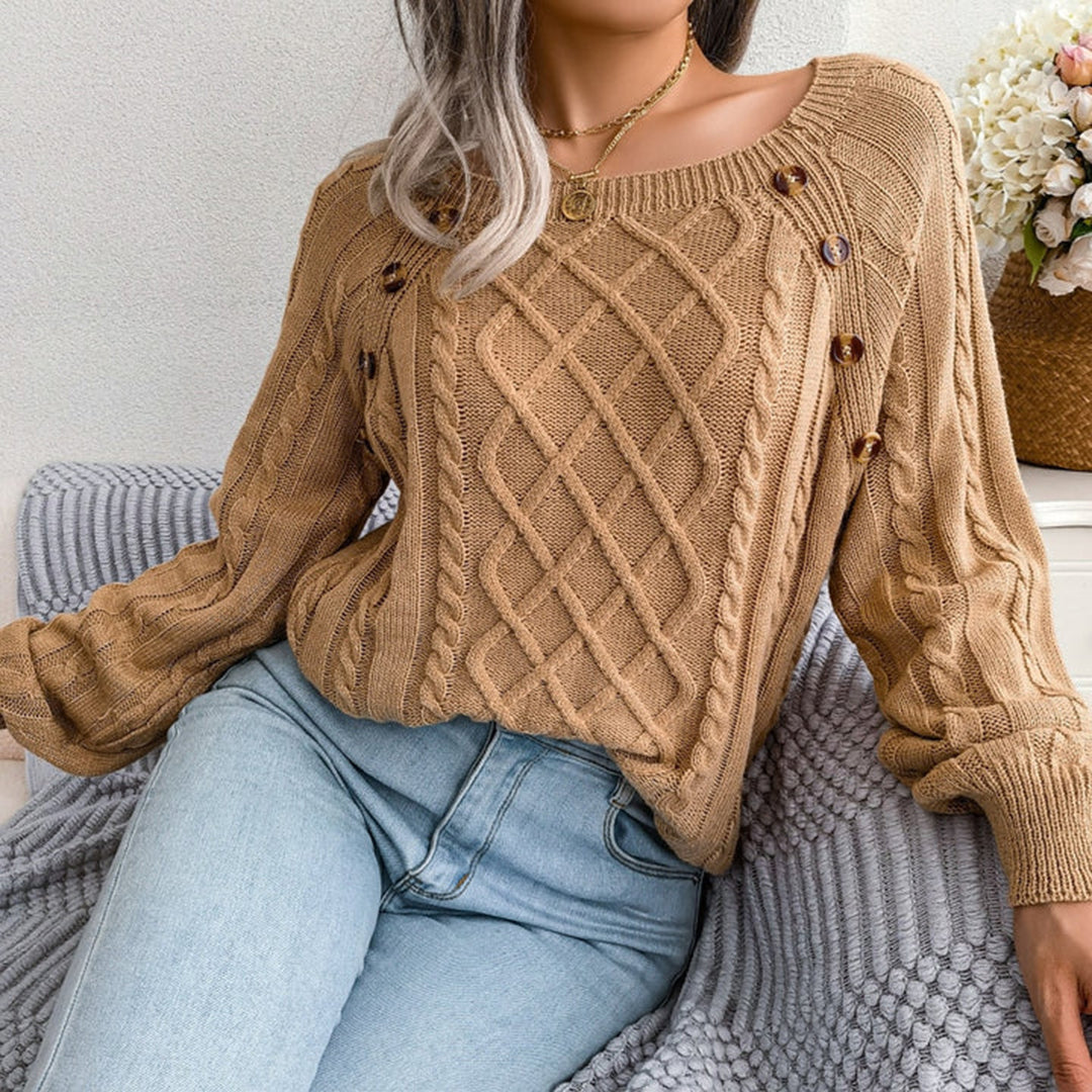 Stilvoller Damenpullover Elegant Langarm
