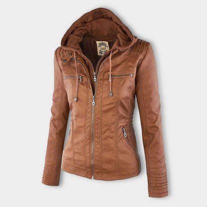 Stilvolle Lederjacke Damen Trend - IdealeKleiden