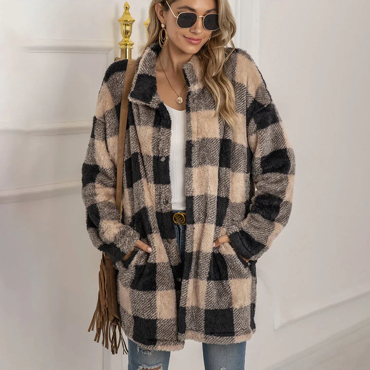 Karierte Damenjacke Bequem Modern