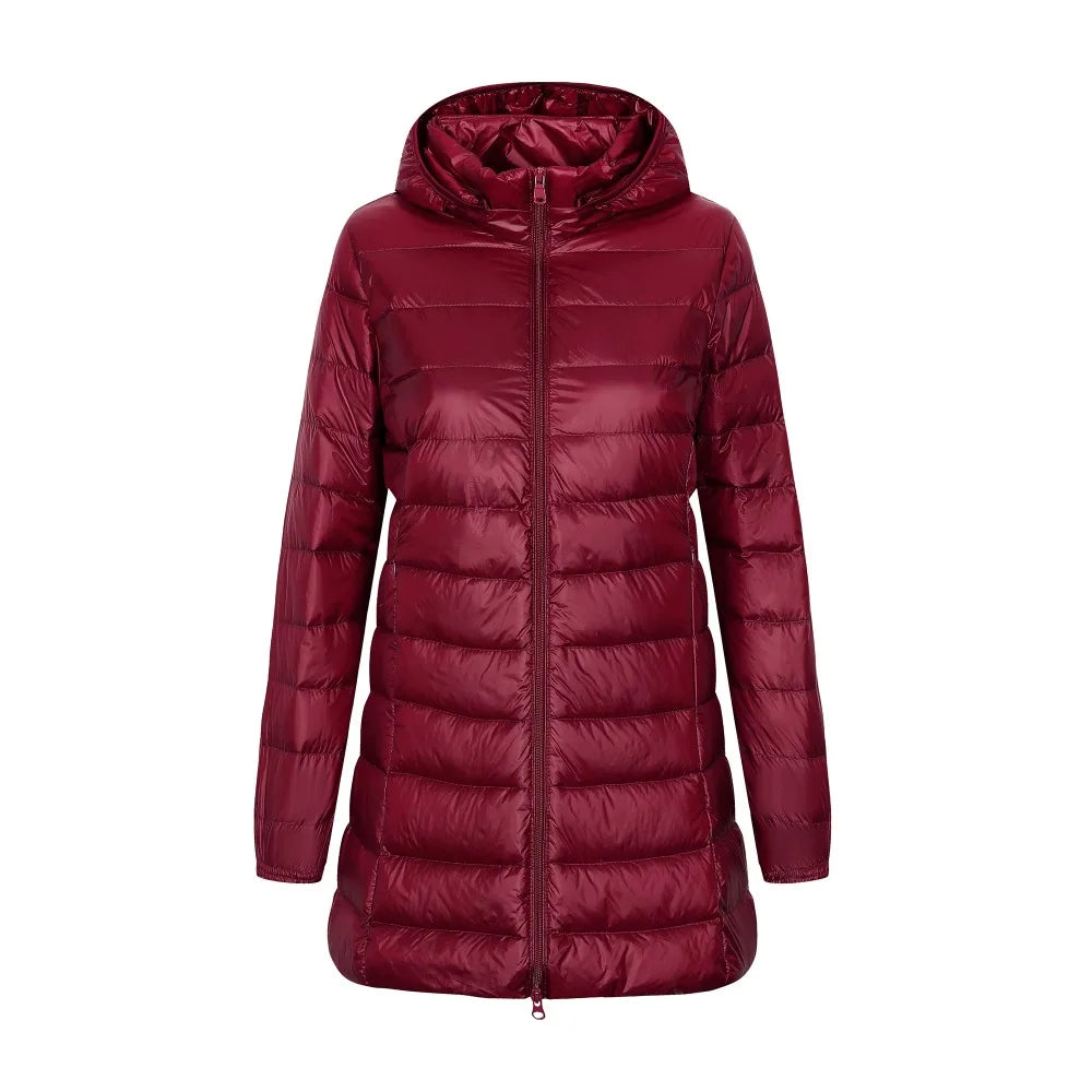 Damen Winterjacke Warm Kapuzenpuffer Daunenmantel
