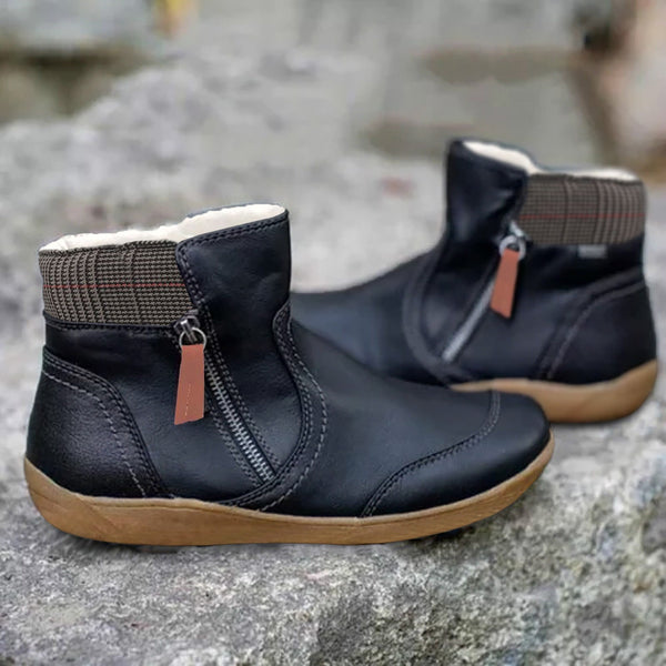 Elegante Lederschuhe Warm gefüttert Winter