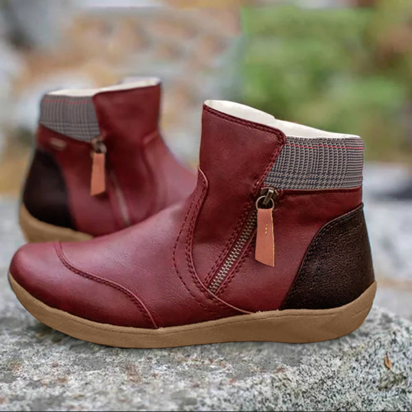 Elegante Lederschuhe Warm gefüttert Winter