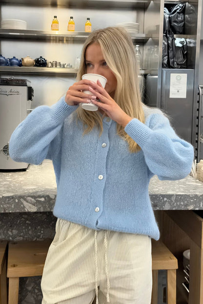 Damen Cardigan Klassisch Stricken Langärmlig