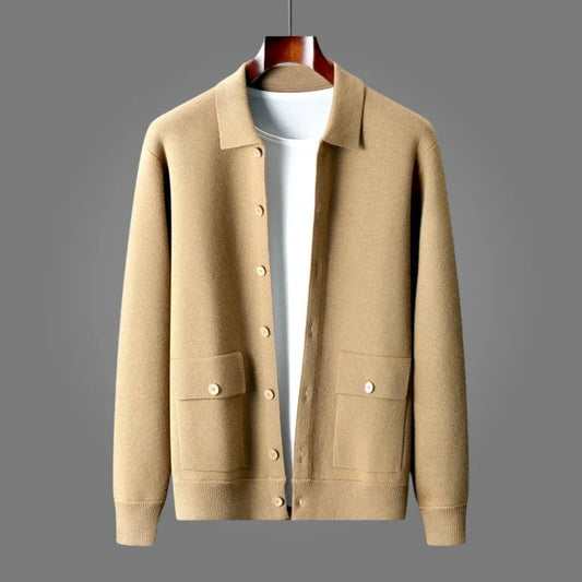 Warme Strickjacke Damen Wollig Knöpfe - IdealeKleiden