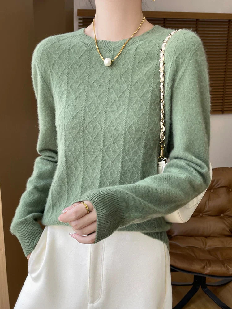 Weiche Merino Wollpullover Damen