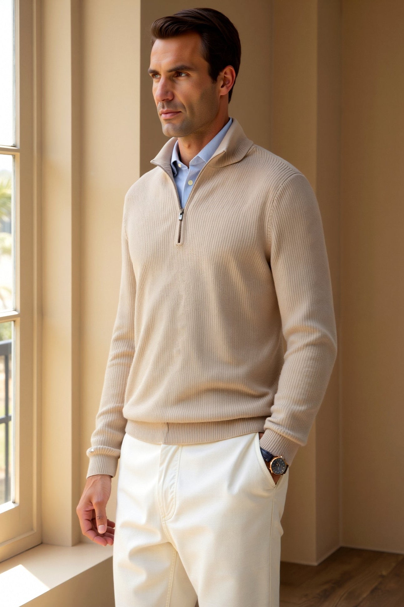 Herren Pullover Warm Aus Wolle - IdealeKleiden