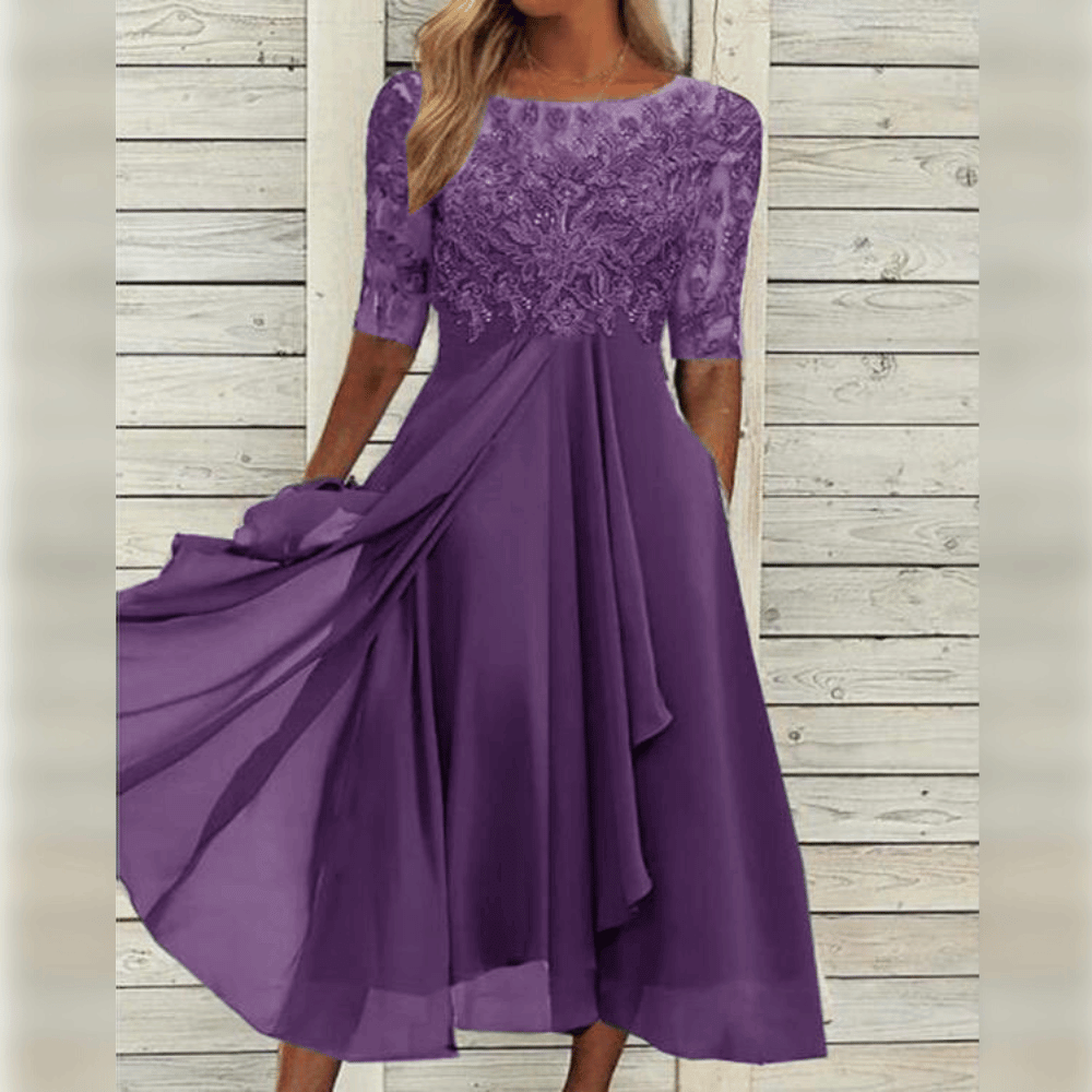 Elegantes Damenkleid Mittellänge Cocktail