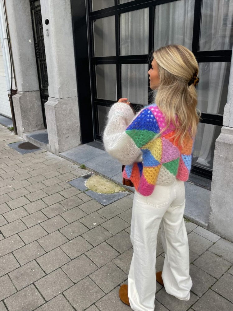 Stylisher Streifen Cardigan Modern Strick - IdealeKleiden