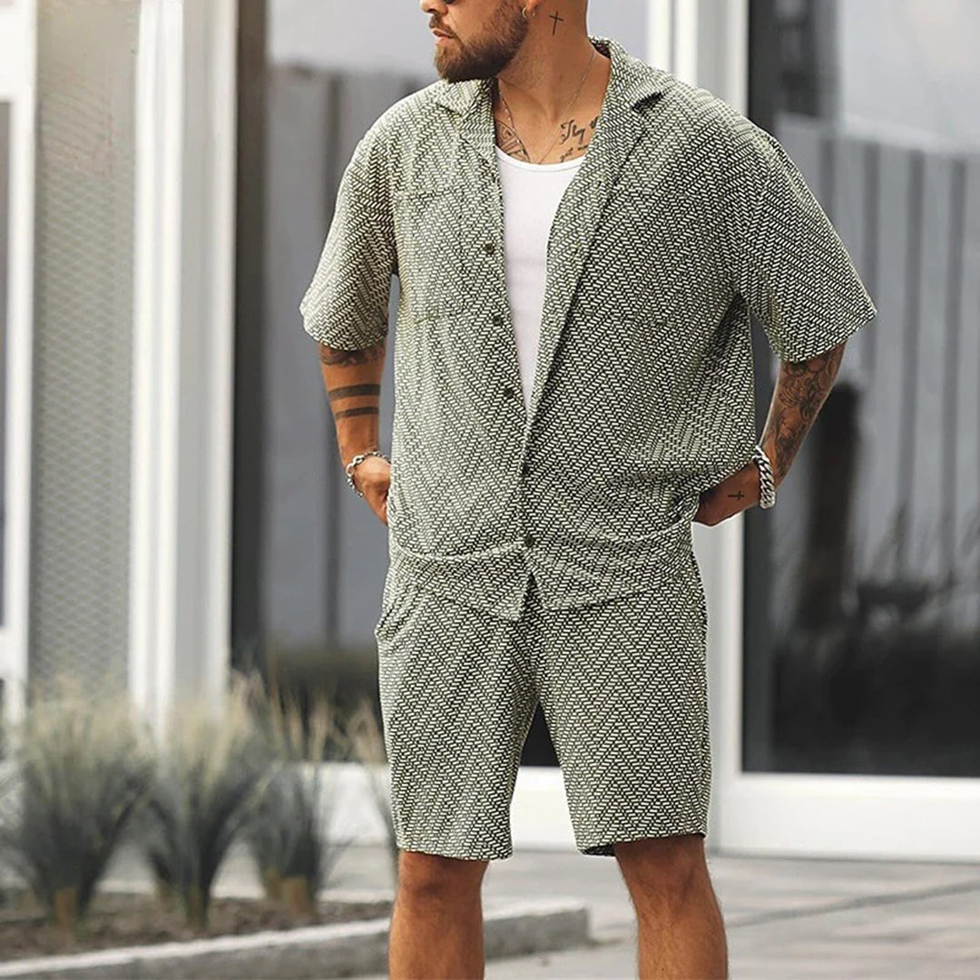 Sommer Shorts-Set Kurzarm Herren - IdealeKleiden