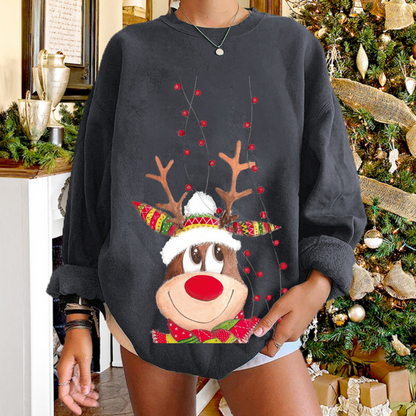 Weihnachtspullover Damen Rentier Motiv