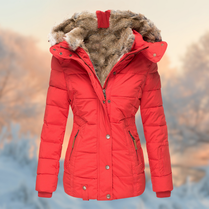 Warme Winterjacke Frauen Mit Plüschfutter
