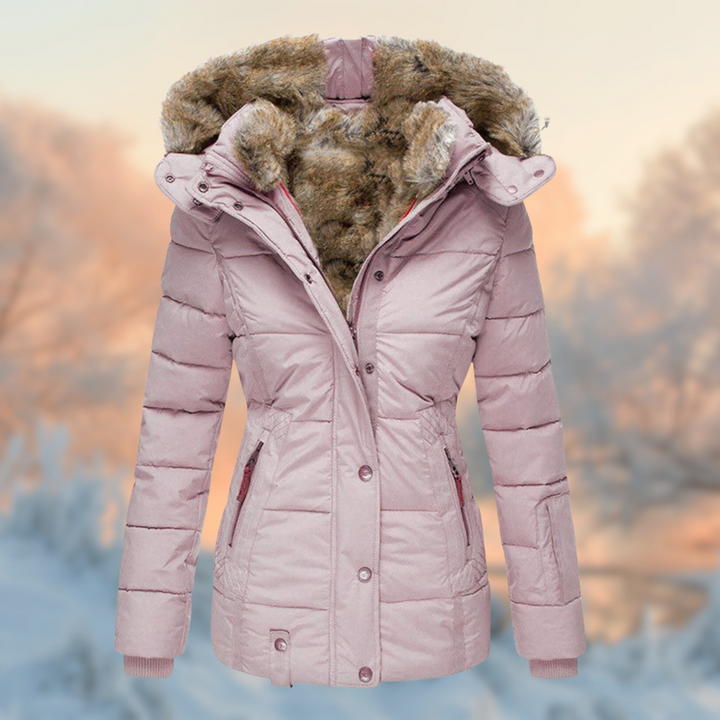 Warme Winterjacke Frauen Mit Plüschfutter