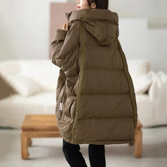 Eleganter Damen Daunenmantel Warm Winter - IdealeKleiden