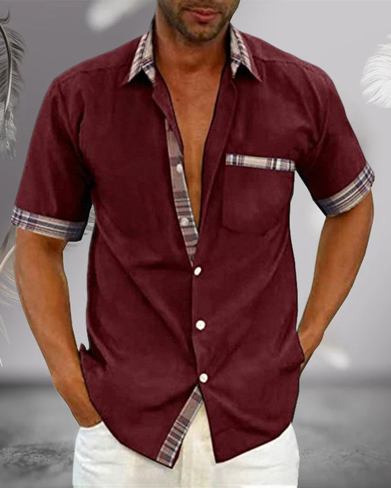 Kurzarm Herren Hemd Leger Style