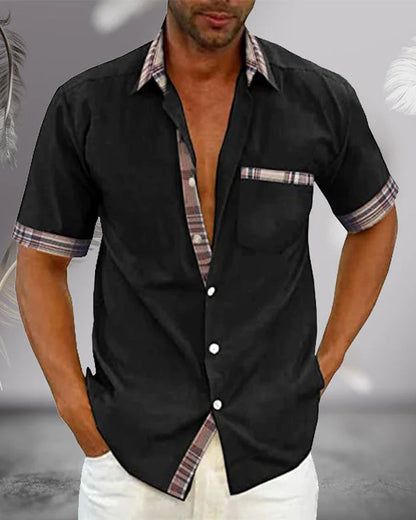 Kurzarm Herren Hemd Leger Style