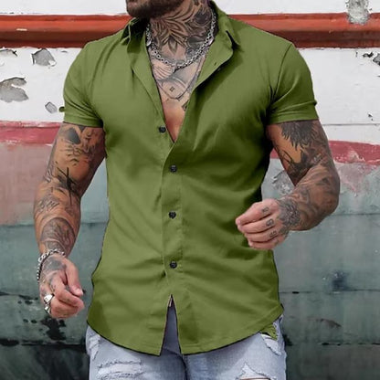 Slim Fit Hemd Modisch Kurzarm Herren