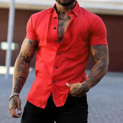 Slim Fit Herrenhemd Kurzarm Modern