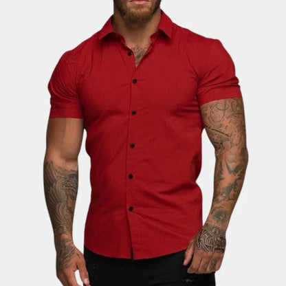 Slim Fit Herrenhemd mit Knöpfen