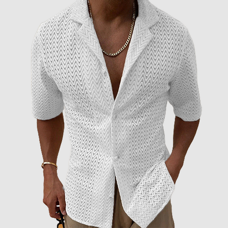 Sommerhemd Herren Slim Fit Atmungsaktiv