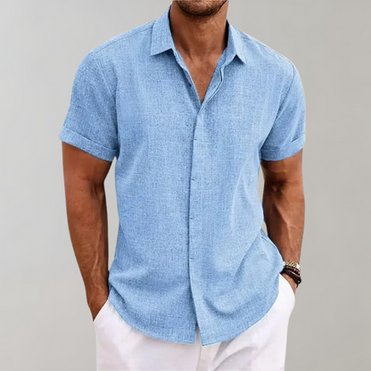 Sommer Poloshirt Herren Kurzarm Hemd