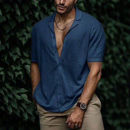 Leichtes Herren Poloshirt mit Knöpfen