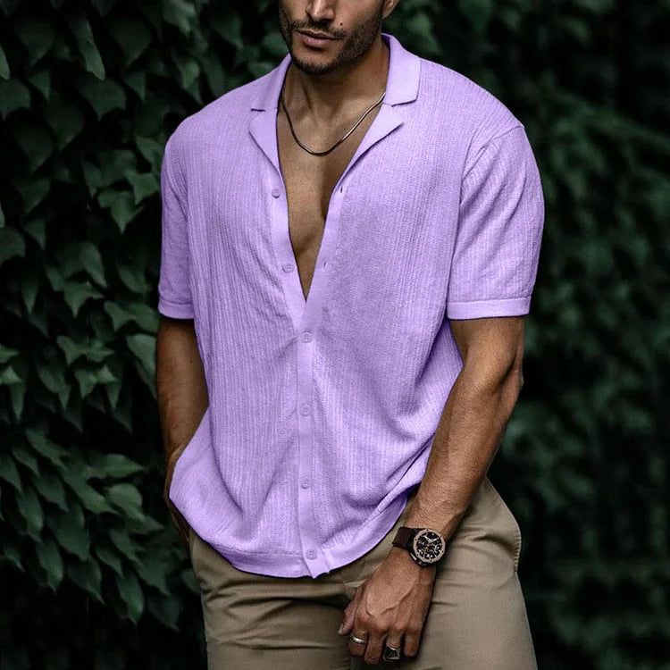 Leichtes Herren Poloshirt mit Knöpfen