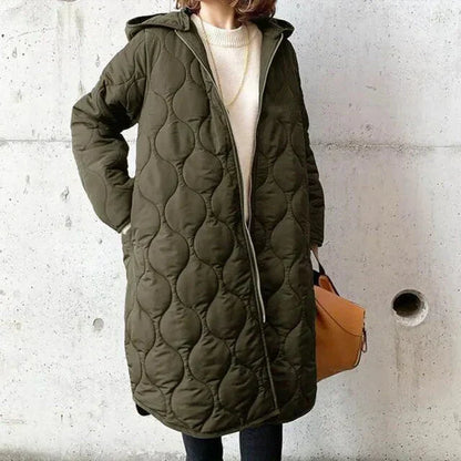 Schöner Damenmantel Lang Klassisch Steppjacke