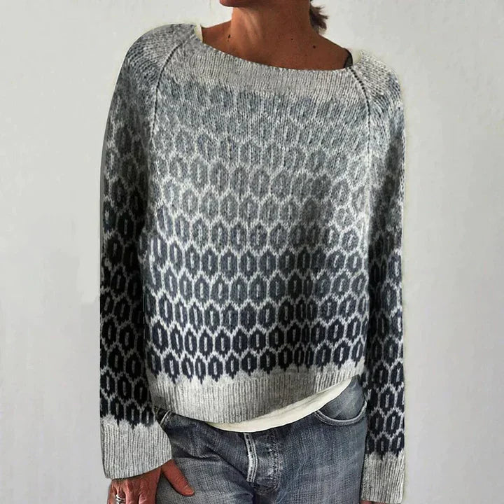 Stilvoller Grauer Pullover Damen