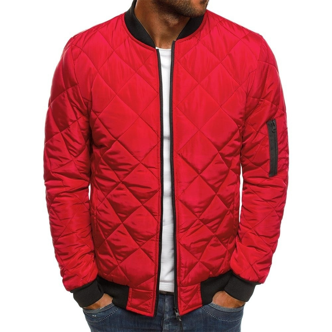 Bequeme Bomberjacke Männer Reißverschluss Taschen