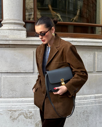 Stylische Damenblazer aus Wildlederoptik