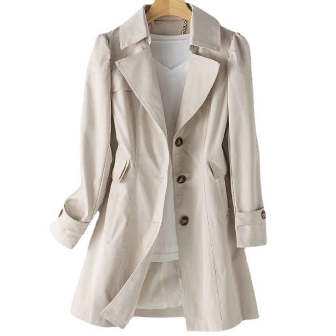 Langer Trenchcoat Winddicht Wasserdicht Elegant