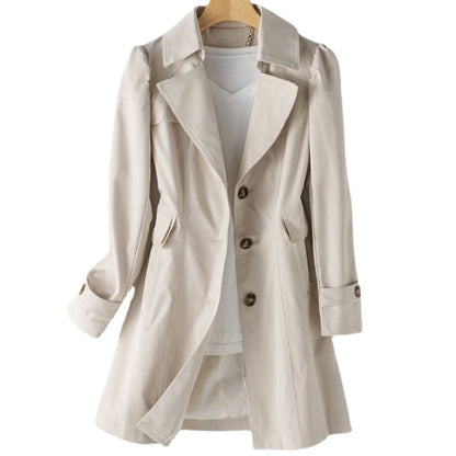 Langer Trenchcoat Winddicht Wasserdicht Elegant