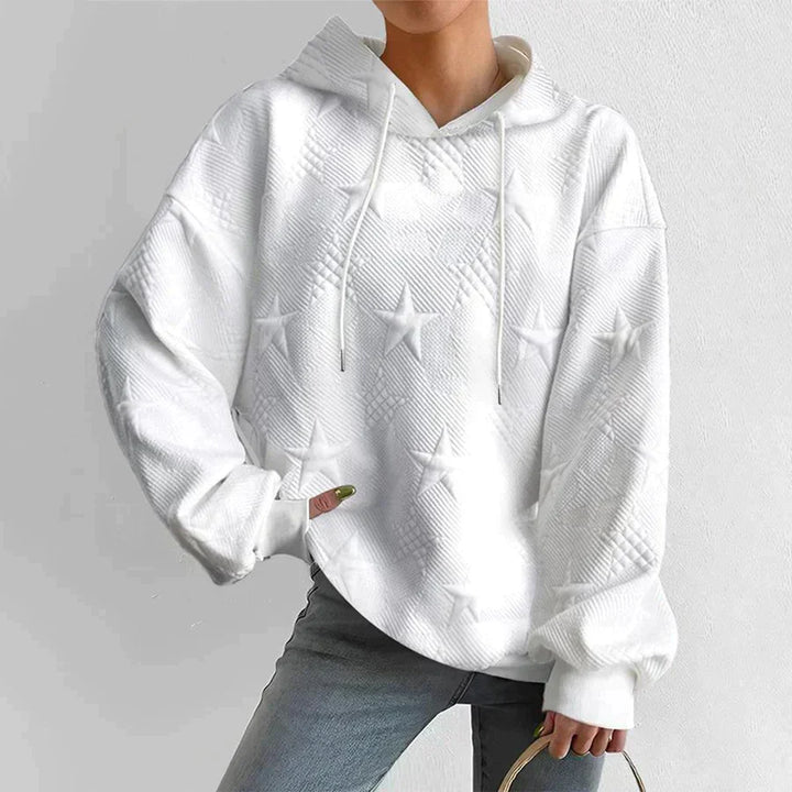 Damenschal Kopfhörer Weißer Sternen Pullover