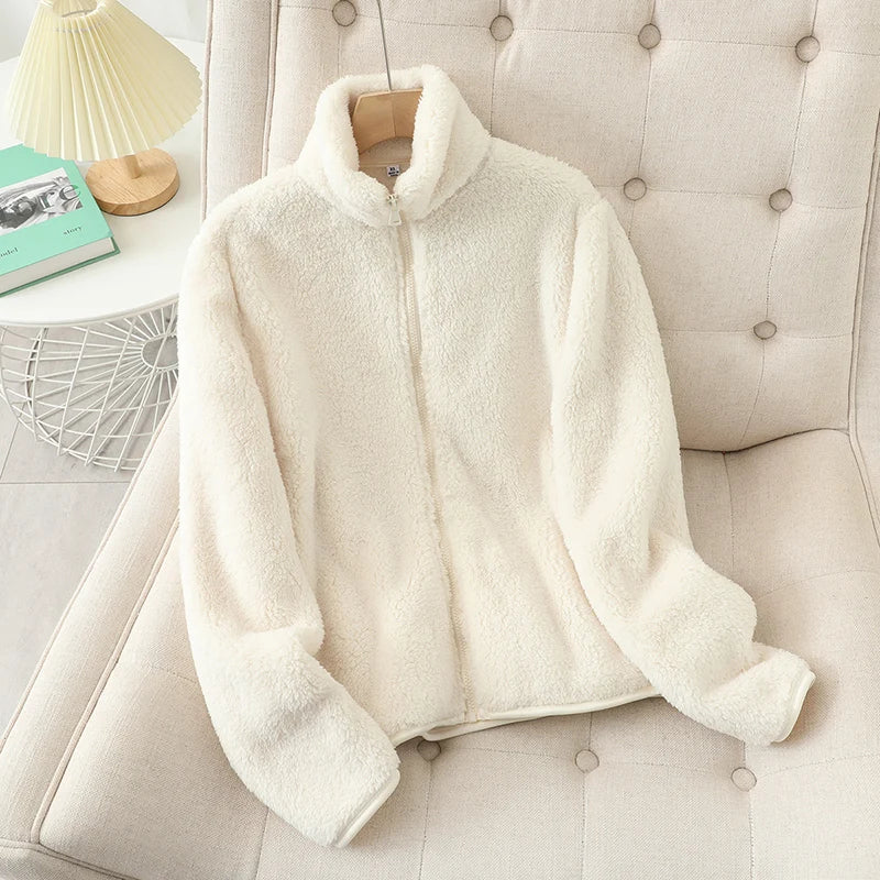 Damen Fleece Jacke Warm und Bequem