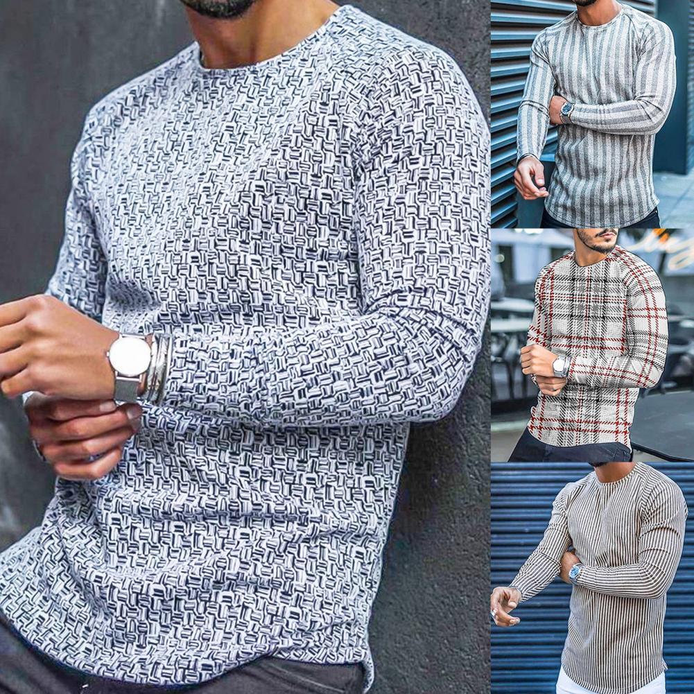 Herren Langarm Sweater Rundhals - IdealeKleiden
