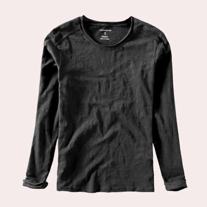 Herren Langarm T-Shirt V-Ausschnitt Modern