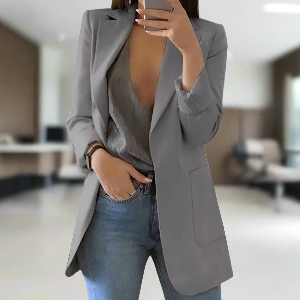 Eleganter Blazer Slim Fit Einreiher Klassisch